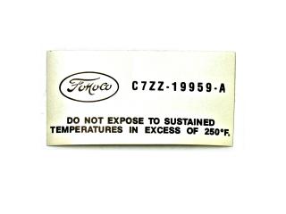 67-68 AIR COND. DRYER DECAL