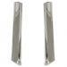 65-68 WINDSHIELD MOLDING PILLAR PAIR POLISHED STAINLESS STEEL FOR CONVERTIBLE