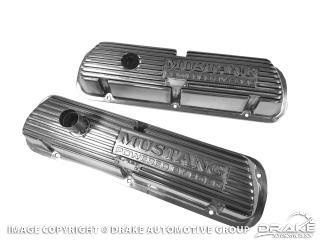 1964-73 Mustang, Block Letters Polished Valve Covers