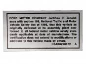 68-69 SAFETY ACT DECAL